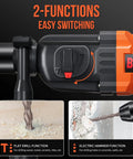 Cordless Rotary Hammer Drill With Brushless Motor 21V SDS Plus Hammer Drill showing two-mode operation dial