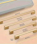 12 Pcs Matte Golden Aluminum Cabinet And Drawer Pulls Set, 192mm Length, Painted Finish, Sleek Dope Hardware Displayed