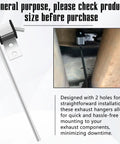 Four Pack Heavy Duty Exhaust Hanger Rods Universal Fit Three Eighths Inch Diameter Ten Inch Length Automotive Exhaust Suspension Hardware Durable Steel Rods for Firm Exhaust System Support with installation view.