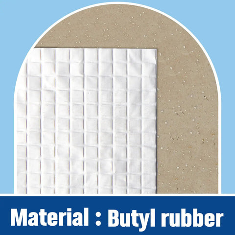 Close-up of Self Stick Roofing Membrane Roll material showing butyl rubber and reflective aluminum layers.