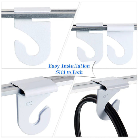 120 Pcs Drop Ceiling Hooks For Hanging Clips T Bar Tile Hooks Aluminum Heavy Duty White Grid Clips Hanger Right And Left Set details