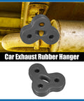 Premium 11mm Triple Hole Exhaust Muffler Hanger Kit With Heavy Duty Rubber Bushing Mount Bracket For XF And XJ Models From 2008 Through 2018 Tail Pipe Insulator That Cures Rattle And Delivers Smooth Ride Vibes, 3-hole rubber hanger