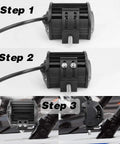 Universal Adjustable LED Light Bar Mounting Brackets Kit Two Pack Bottom Mount Brackets For 4 Inch To 30 Inch Installation Steps
