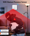 WiFi Human Presence Sensor 2 Pack With Millimeter-Wave Radar No Hub Needed 24/7 Smart Motion Alerts For Home And Business