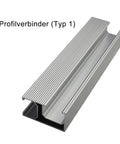 Close-up of 20cm Aluminum Solar Panel Mounting Rail Bracket for PV Module Installations, Lightweight Erosion Resistant Track System