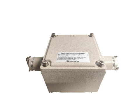 Explosion Proof Junction Box For Hazardous Areas Indoor And Outdoor Use Aluminum Alloy Enclosure with Two 1 Inch Ports Top View