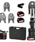 Heavy Duty 18V Cordless Electric Pipe Crimping Tool With Pro Press Machine Function For Copper Pipes, accessories and battery.