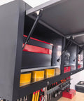 Heavy Duty Steel Rolling Tool Chest With Fourteen Deep Full Extension Drawers And Massive Mega Top Tray for organized tools and supplies.