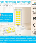 Ten Pack G9 LED Bulbs 6W For Halogen Replacement 60W, Ultra Bright 6000K Daylight Glow, T4 Chandelier Lighting with certifications