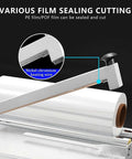 Heavy Duty Manual Shrink Wrap Machine With Heat Sealing And Cutting Functions, featuring nickel-chromium heating wire for efficient sealing.