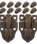 Rugged 12 Pc Antique Olive Green Toggle Hasp Latch Combo For Secure Wooden Jewelry Boxes, Storage Trunks, And Craft Projects With Heavy Duty Metal Hardware You Gonna Need. 12pc antique metal toggle hasp latches