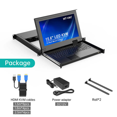 Beast Mode 16 Port Hdmi Kvm Console With 15.6 Inch Lcd Display And Crisp 1080p Feed Designed For 1U Server Racks To Make Switching Totally No Sweat Today.