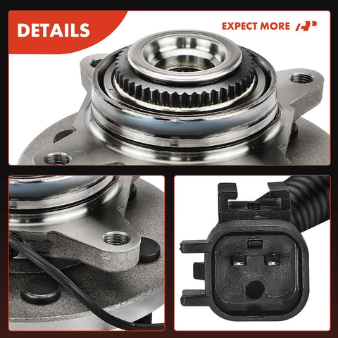 Front Wheel Bearing And Hub Assembly Pair With ABS For 2011 2014 Ford F 150 Expedition And Lincoln Navigator 6 Lug 4WD Only Drop In Ready Direct Fit High Load Capacity For Smooth Quiet Ride Bolt Right In