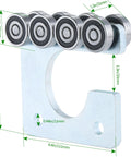 Eight Wheel Trolley Assembly Rollers for Strut Channel Trolley Fits One Five Eighths Inch Wide And Taller Unistrut