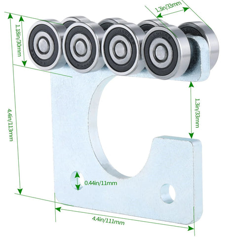 Eight Wheel Trolley Assembly Rollers for Strut Channel Trolley Fits One Five Eighths Inch Wide And Taller Unistrut