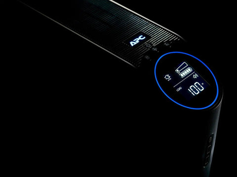 Game Ready 1500VA 900W Uninterruptible Power Supply With Battery Backup And Surge Protection, 10 outlets, LCD screen visible