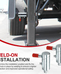Heavy Duty Half Inch Spring Plunger Pin Twist Lock And Cam Lock For Wrecker shown installed on equipment with red handle.