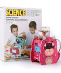 Tornado In A Bottle STEM Kit For Kids Build A Motorized Water Vortex Learn Weather Science With QR Tutorials Hands On Weather Experiments A Totally Fun Birthday Gift For Ages 8 9 10 11 12 next to box, two children engaged in experiments