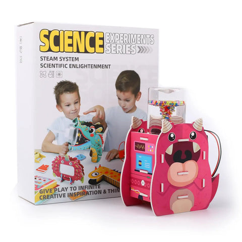 Tornado In A Bottle STEM Kit For Kids Build A Motorized Water Vortex Learn Weather Science With QR Tutorials Hands On Weather Experiments A Totally Fun Birthday Gift For Ages 8 9 10 11 12 next to box, two children engaged in experiments
