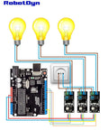 PWM AC Dimmer Module Controller For 110V To 220V with Arduino setup and wiring to light bulbs