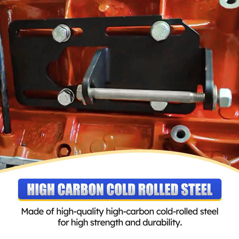 Adjustable LS Conversion Engine Mounts For Chevy GMC Square Body OBS Trucks Heavy Duty Motor Swap Brackets detail in high carbon cold rolled steel.