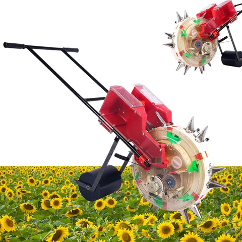 Do It All Garden Seeder With Clear Seed Box And Adjustable Spacing For Corn Peanuts Soybeans And Fertilizer Spreader Lightweight