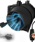 4 Inch Duct Fan With Speed Controller Inline Exhaust Fan Black, 280 CFM Airflow, 2200 RPM, Quiet 30 dB, Beast Mode Ventilation For Grow Tents, Bathrooms, Kitchens, Odor And Moisture Control, black inline duct fan with controller and power cord