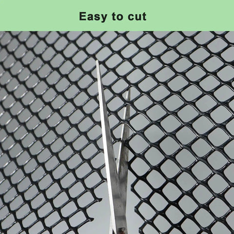 Scissors cutting Black Plastic Wire Mesh Roll 15.7In By 10Ft Chicken Wire Fence for versatility and ease of use
