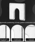 40 Piece Auto Body And Fender Alignment Shim Kit With One Sixteenth Inch And One Eighth Inch Thick Shims, silver finish close-up