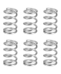 Six Pack Beefy Stainless Steel Compression Springs, 1.6mm Wire Diameter, 13mm Outer Diameter, 20mm Length, 304 Stainless Steel, Rust Resistant, Ballpoint Pen Pressure Springs For Home And Shop Repairs, Durable, Easy To Install.