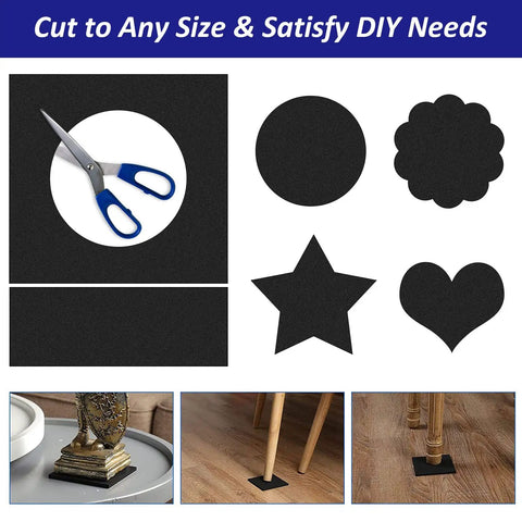 Self Adhering Neoprene Foam Padding Sheets With Strong Adhesive Backing One Quarter Inch Thick cut into various shapes for crafting