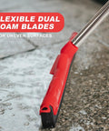 Floor Squeegee Scrubber With Adjustable Detachable Stainless Steel Handle Workhorse Heavy Duty Household Broom EVA Foam Blade