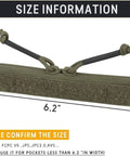 Tactical Drop-In Zipper Inserts For Built-In Vest Plate Bag Admin Pocket, Fast Access Front Or Rear Pocket, Plastic Stiffener Size Guide