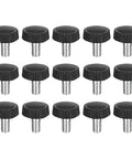 Heavy Hitter Black M5x8mm Threaded Knurled Thumb Screws Zinc Plated Carbon Steel Clamping Knobs Round Head Pack Of Fifteen