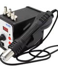 858D Plus Hot Air Desoldering Station With LCD Display 750W Fast Heating Auto Cold Air Anti Burn Quiet Brushless Vortex Fan