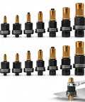 Rivet Nut Tool Set M3 Through M12 Mandrels Carbon Steel Construction Black Finish Heavy Duty Rivet Nut Kit For Auto Motorcycle And Workshop Repairs Reusable Mandrels Two Set, M3-M12 sizes