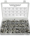 Heavy Duty Stainless Steel Hex Bolt Assortment Kit 380 Piece Corrosion Resistant Nuts Washers and Screws for assembly kit with various sizes.