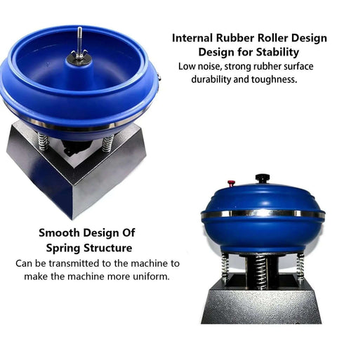 Powerful 120W Bowl Polishing Machine With High Frequency Vibration For Jewelry, Gems And Auto Parts in blue with stabilizing features