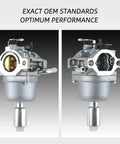 Front and back view of Nikki Carburetor For 594601 591736 796587 19 19.5 20 20.5 21 HP Craftsman Riding Lawn Mower with gasket