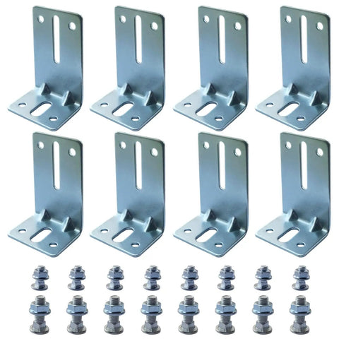 Beefed Up 8 Pack Garage Door Track Jamb Brackets J6 Heavy Duty 12 Gauge Steel Reinforcement Set With Screws And Nuts