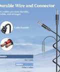 9V Power Cord Replacement For Keyboard And USB MIDI Controller Chargers showing durable PVC and copper wire