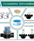 12V 45 PSI Diaphragm RV Water Pump Delivers 3.5 GPM Fresh Water For RVs Boats Yachts With One Half MNPT Connection accessories