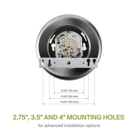 Back view of 12 Pack 4 Inch LED Disk Lights, 10W, 5CCT 2700K-5000K, 685 Lumens, CRI90, for 2.75, 3.5, 4 inch mounting holes.