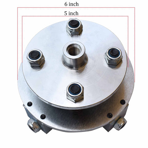 Top view of 6 Inch Coating Removal Bush Hammer Tool For Angle Grinder Anti Slip Concrete Stone Texturing Pro Grade Patch Repair Prep