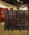Heavy Duty Double Acting Folding Screen Hinges For Furniture Built Tough With Antique Red Enamel used on a stylish room divider.