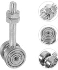 Smooth As Butter Double Bearing Sliding Door Pulley Roller Assembly With Cable Trolley System for installation support.