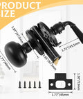 Beefy Solid Brass Storm Door Latch With Lock Durable Screen Door Handle Set In Black dimensions and components