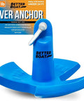 20 Lb River Anchor For Boats Up To 24 Ft With Vinyl Coated Cast Iron Mushroom Design And Bow Shackle Flukes
