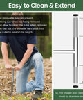 Person using 13.7 Inch Stainless Steel Soil Sampler Probe With T Handle Includes 5 Reusable Sample Bags For Easy Soil Testing Pro Grade Tool For Garden Lawn And Farm Care Rustproof Durability Heavy Duty Digging Tool