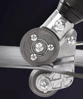 Heavy Duty Electric Drill Plate Cutter Nibbler Tool showing reinforced alloy body with wheels for precise metal cutting.
